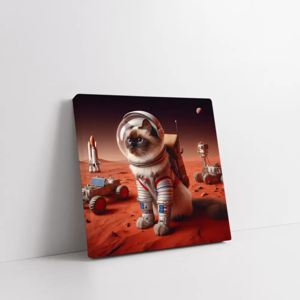 Birman Cat Astronaut On Mars Surface – Wall Art