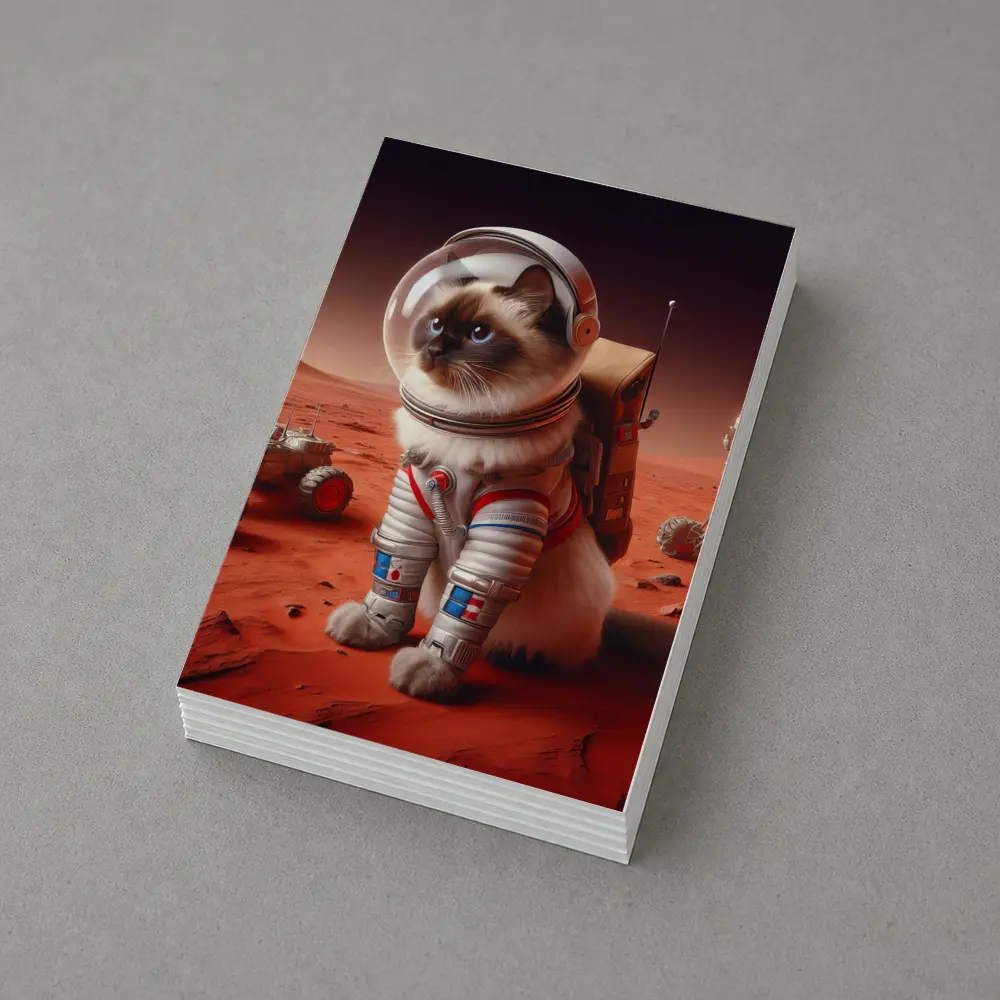 Birman Cat Astronaut On Mars Surface – Postcards