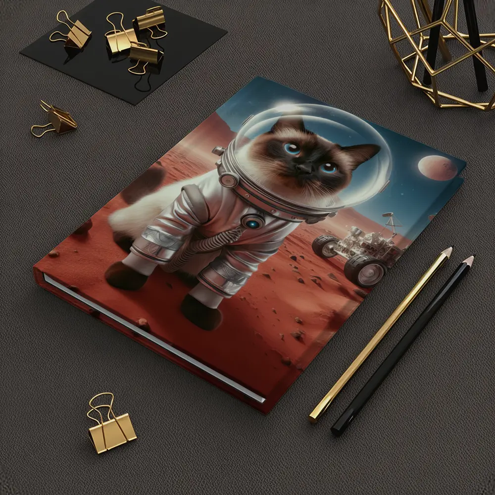 Siamese Cat Astronaut on Mars Surface – Notebooks