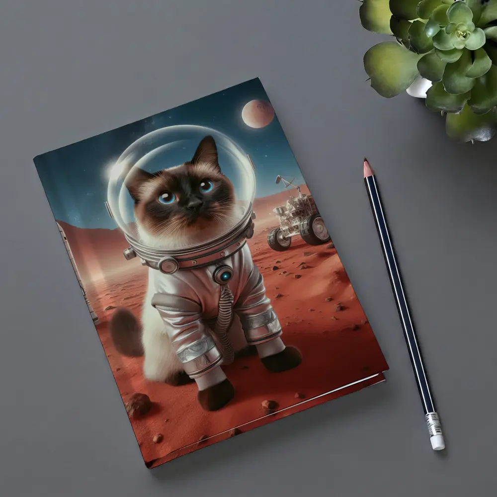 Siamese Cat Astronaut on Mars Surface – Notebooks