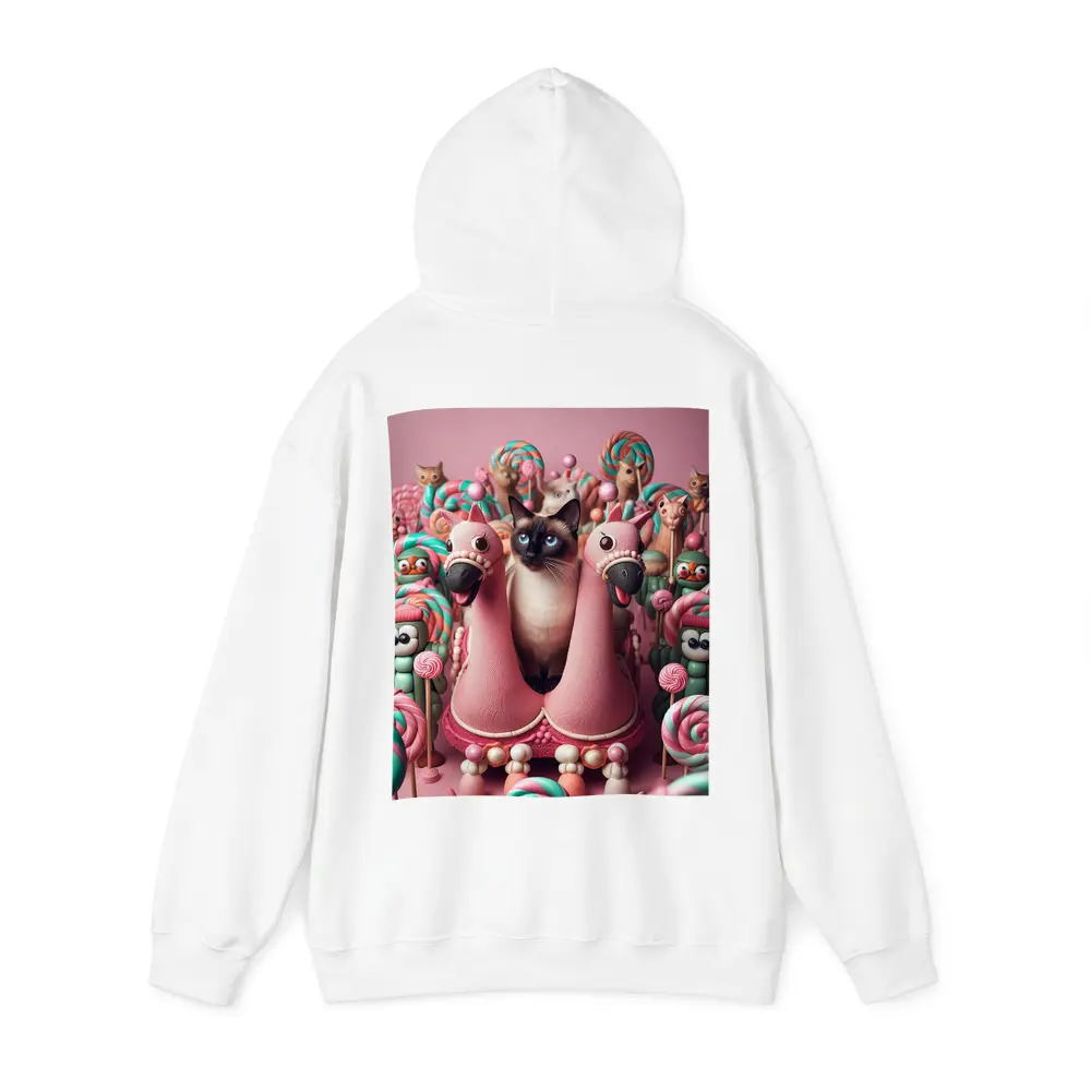 Siamese Cat Surrounded By Candy Lollipops – Hoodies