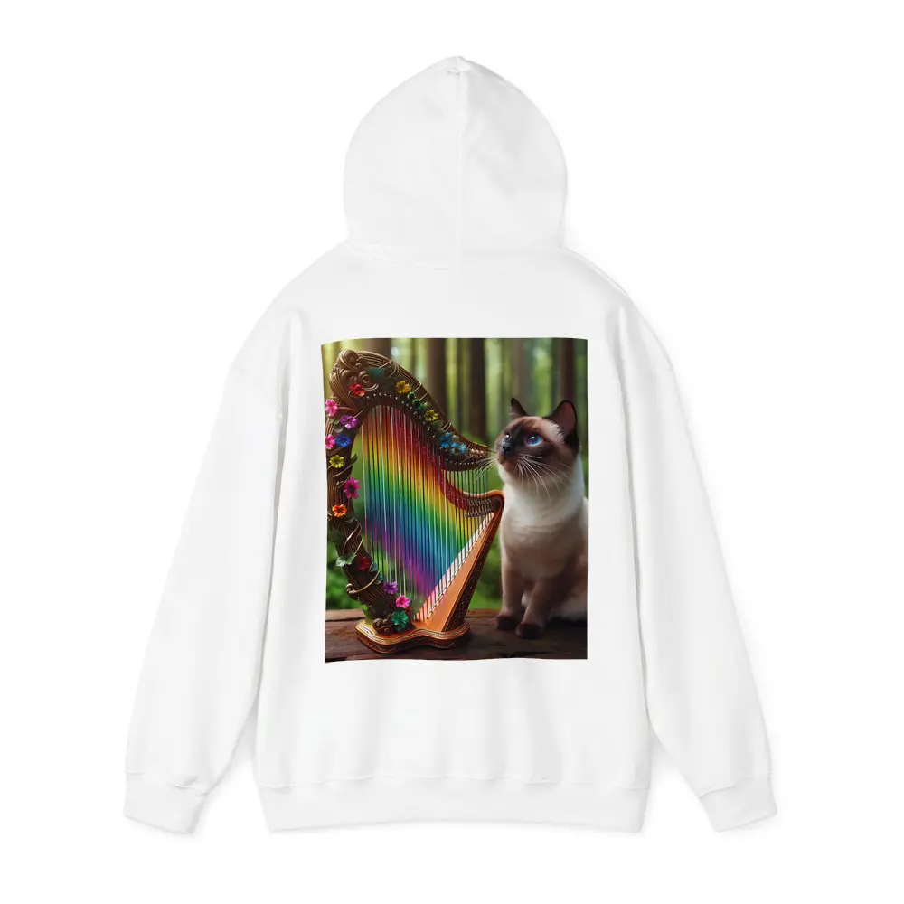 Siamese Cat Rainbow Harp Forest Scene – Hoodies