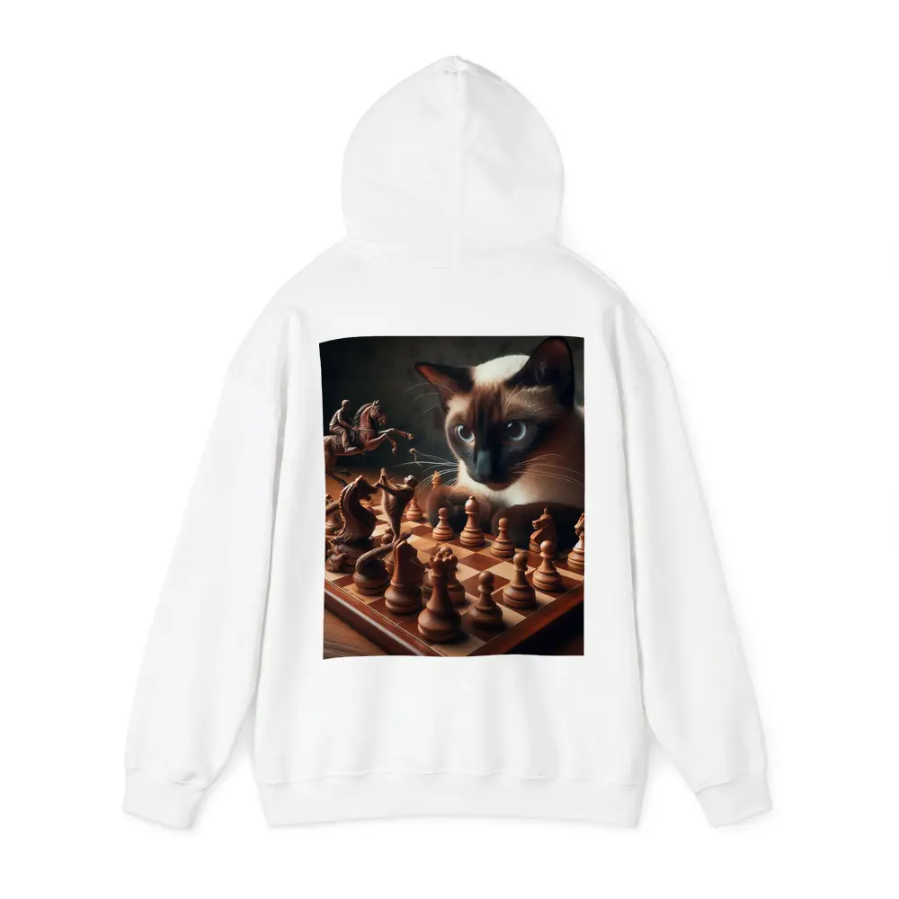 Siamese Cat Playing Chess Board Game – Hoodies
