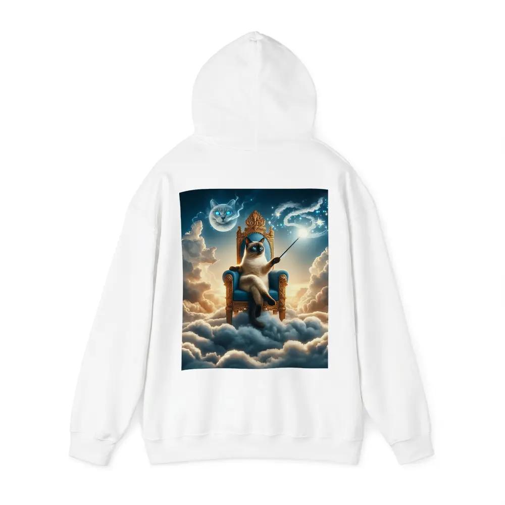 Siamese Cat Wizard Throne Above Clouds – Hoodies