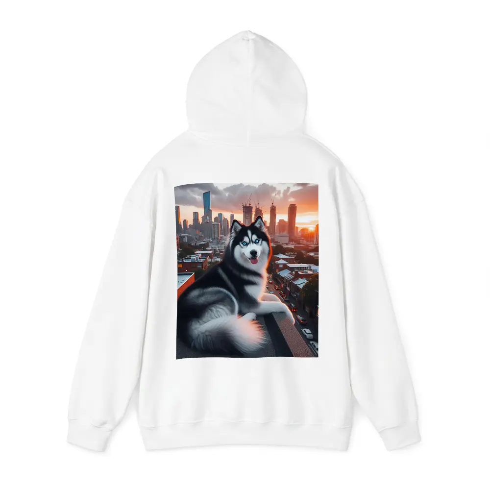 Siberian Husky Dog City Skyline Sunset – Hoodies