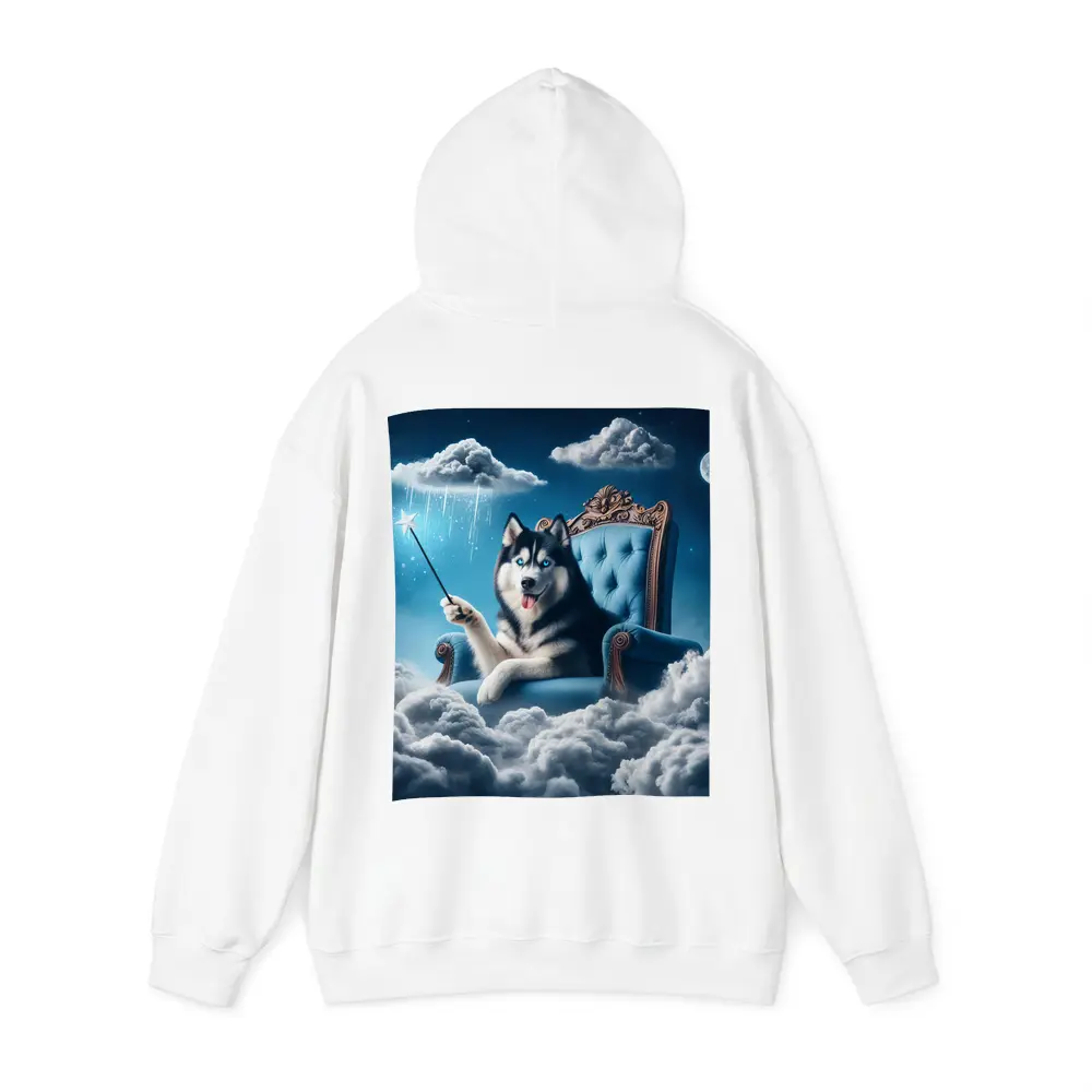 Husky Dog Wizard Magic Wand Sky Throne – Hoodies