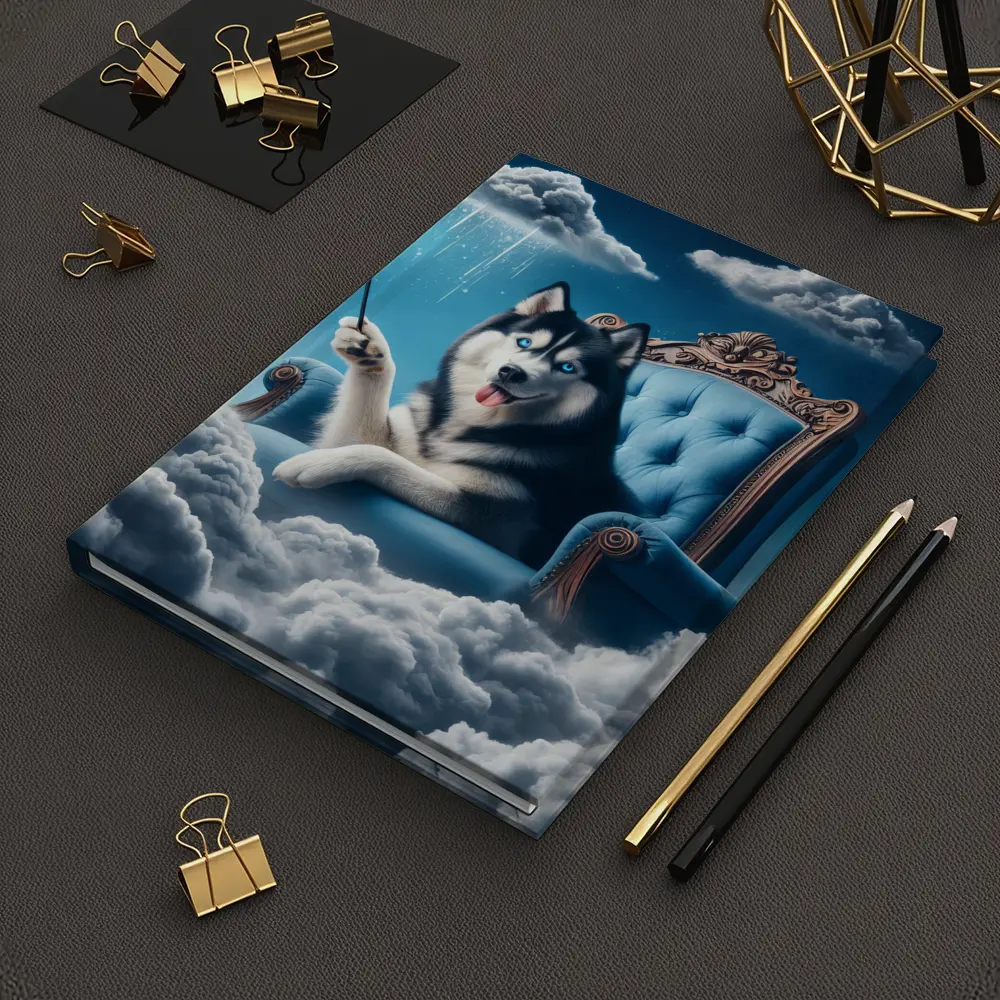 Husky Dog Wizard Magic Wand Sky Throne – Notebooks