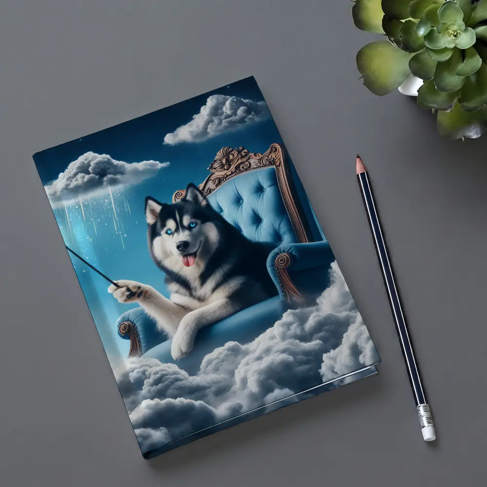 Husky Dog Wizard Magic Wand Sky Throne – Notebooks
