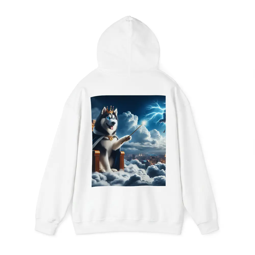 Husky King Throne Clouds City Lightning – Hoodies