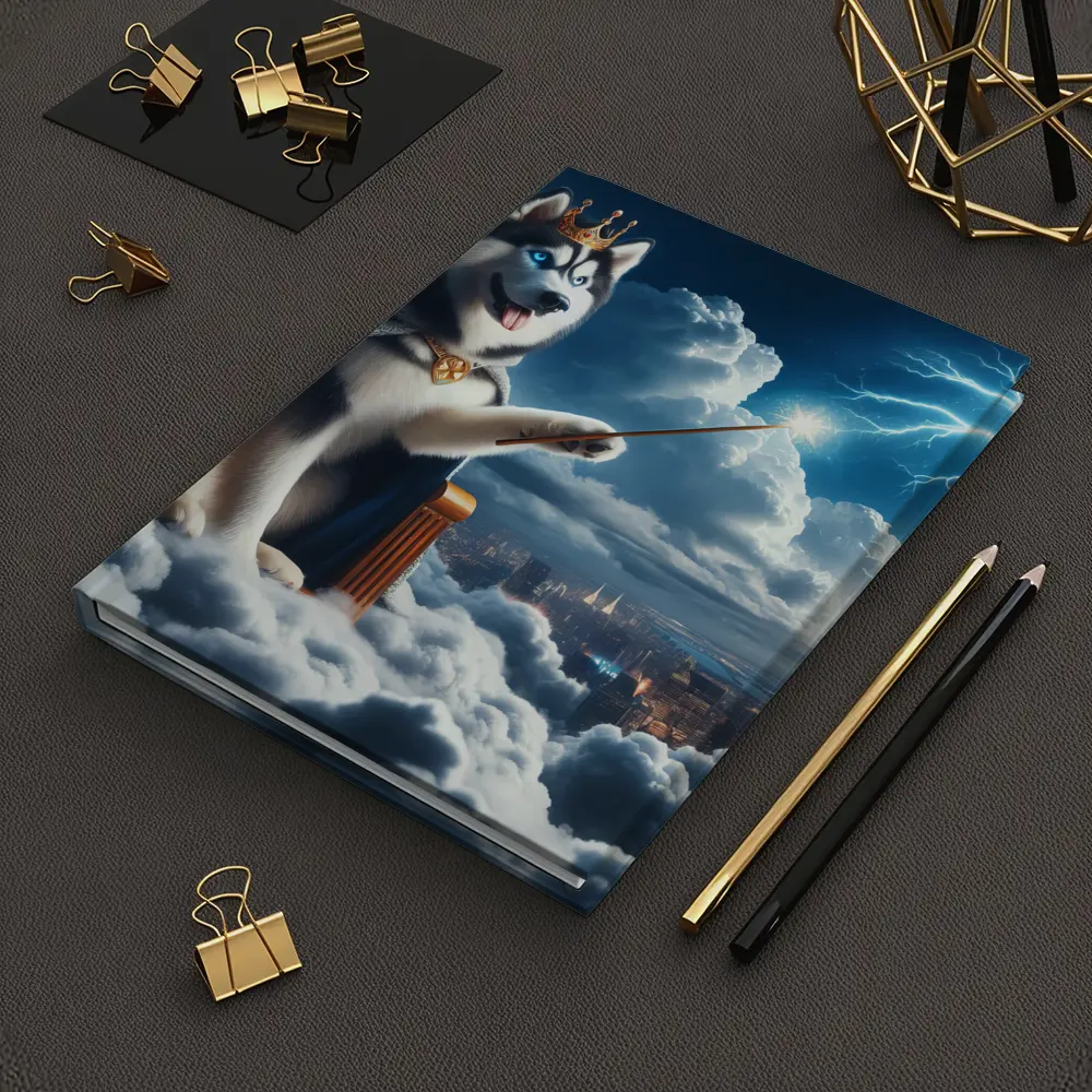 Husky King Throne Clouds City Lightning – Notebooks