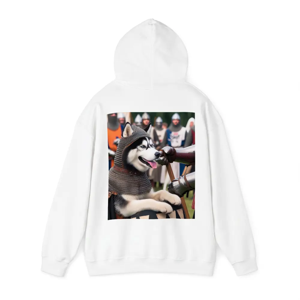 Siberian Husky Knight Chainmail Medieval Battle – Hoodies
