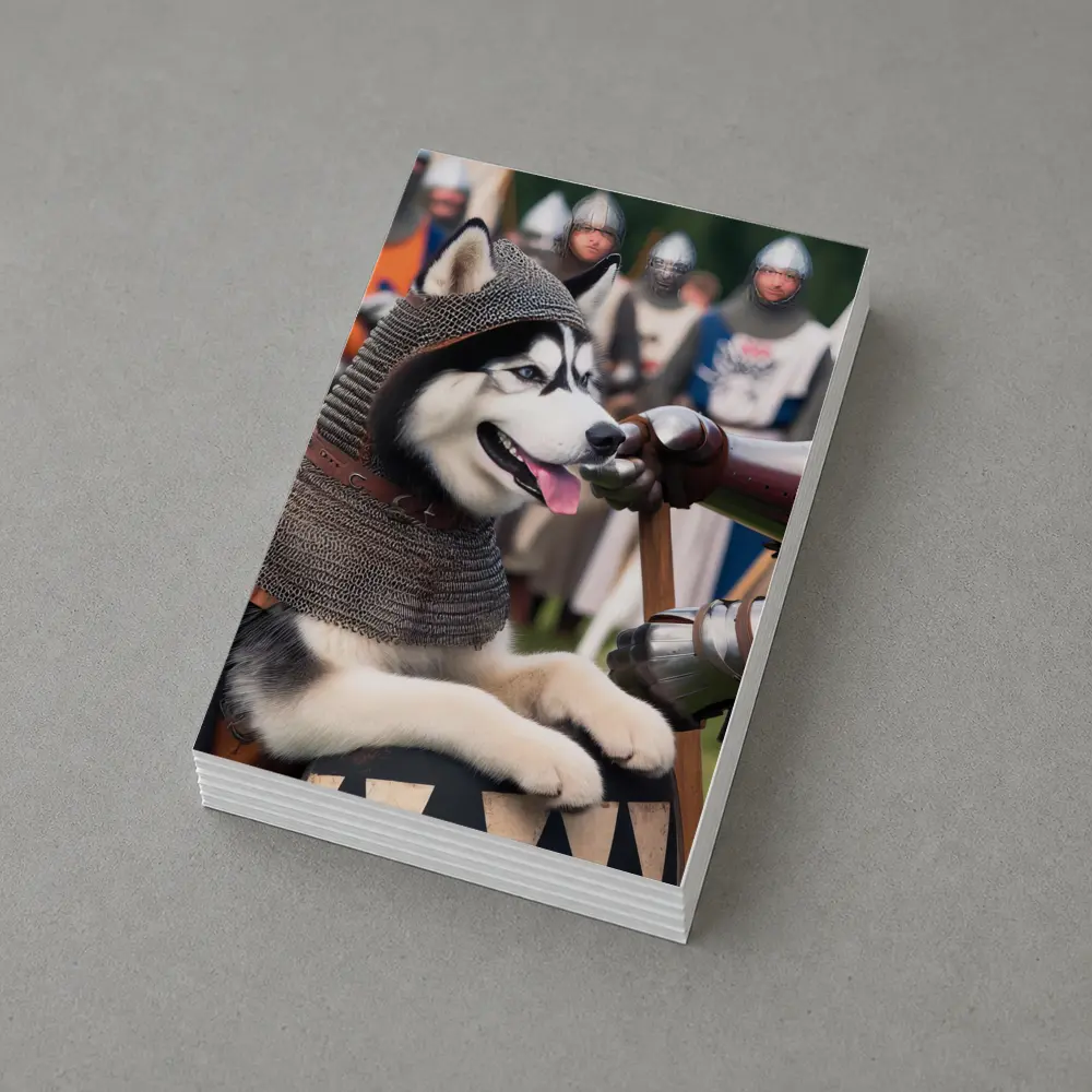 Siberian Husky Knight Chainmail Medieval Battle – Postcards