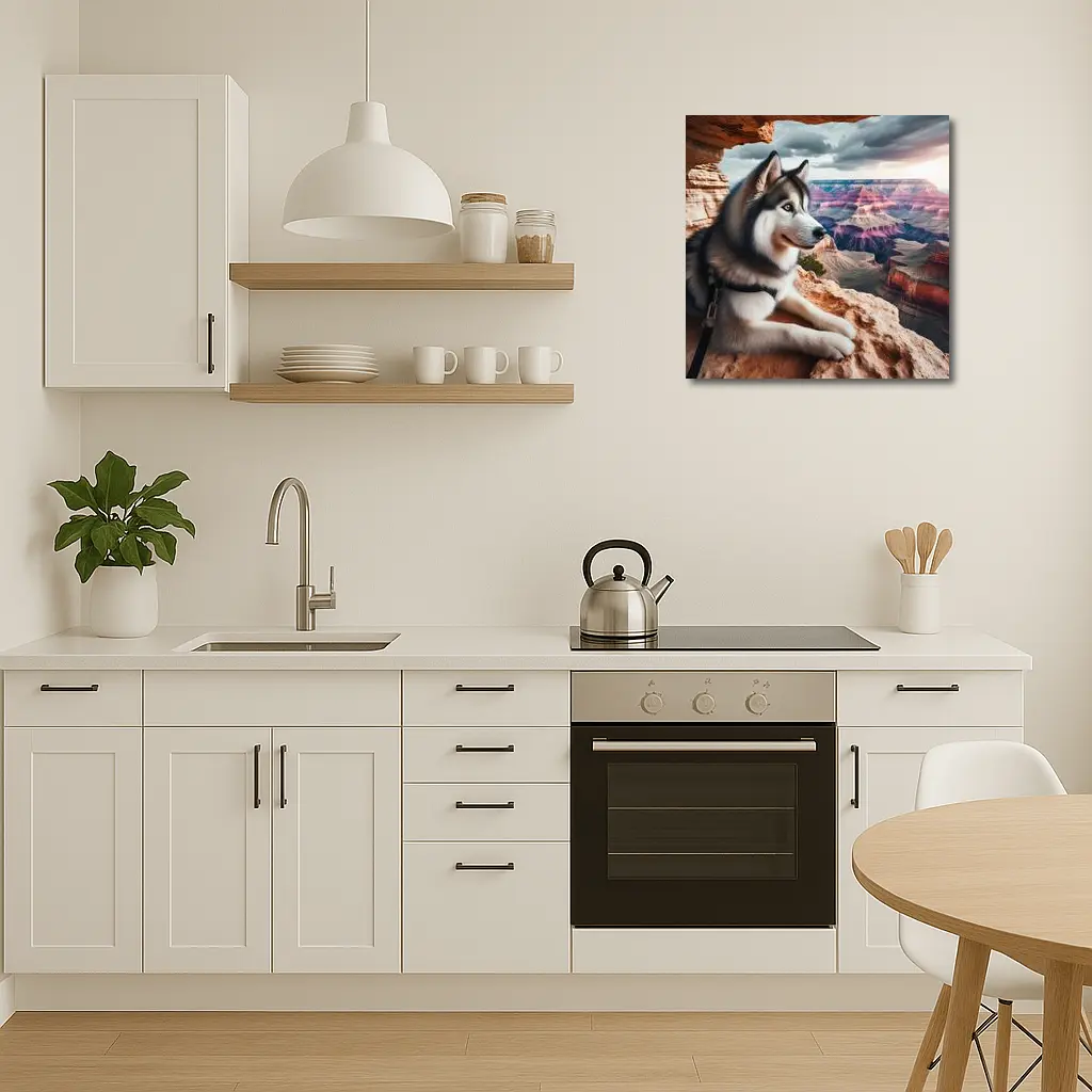 Siberian Husky Resting Grand Canyon Overlook – Wall Art