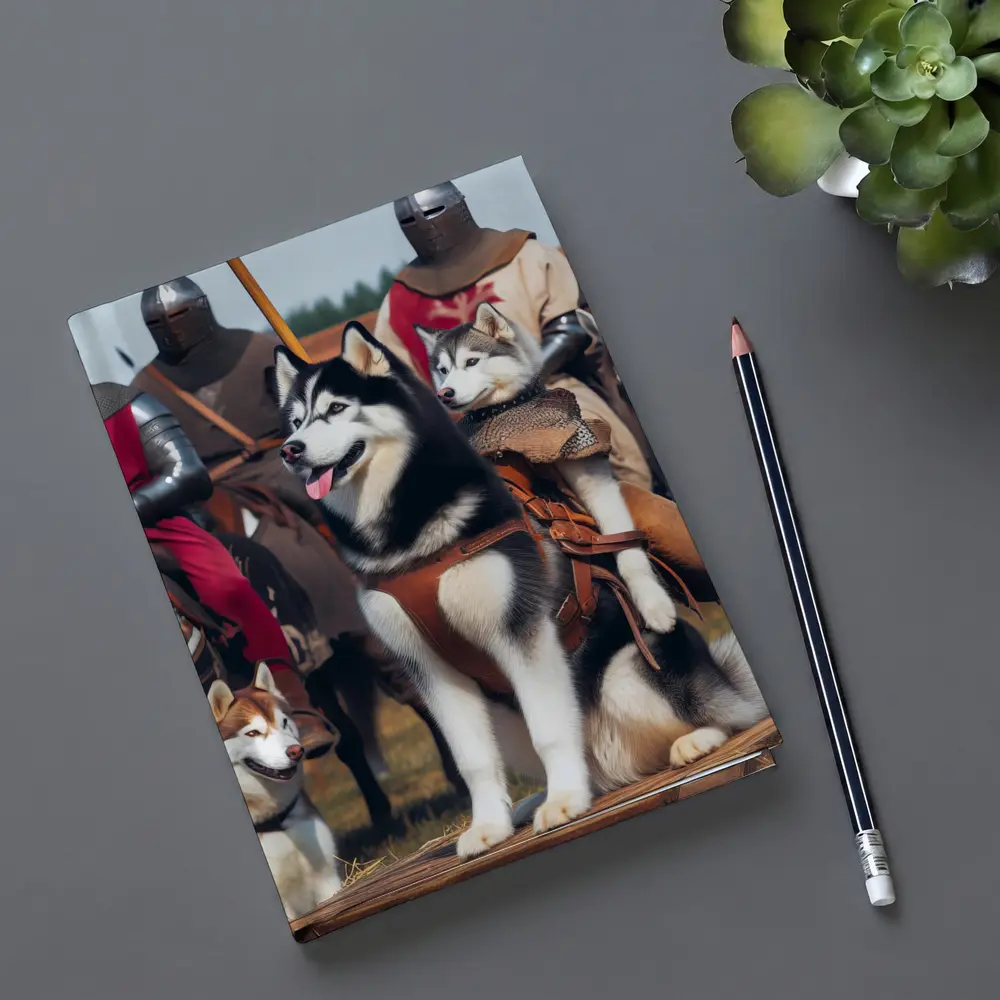 Siberian Husky Dogs Medieval Knights Fantasy – Notebooks