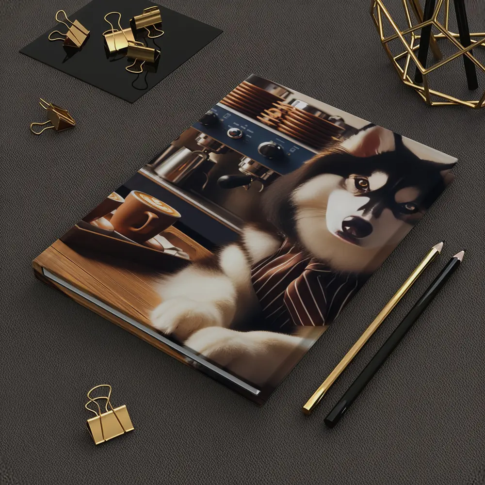 Siberian Husky Barista Espresso Machine Coffee Shop – Notebooks