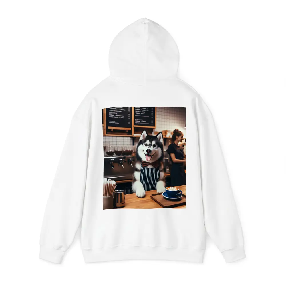 Siberian Husky Barista Working Coffee Shop – Hoodies