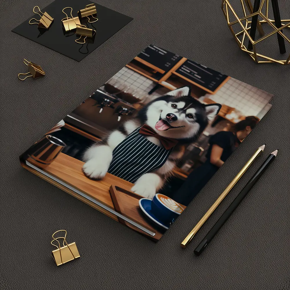 Siberian Husky Barista Working Coffee Shop – Notebooks
