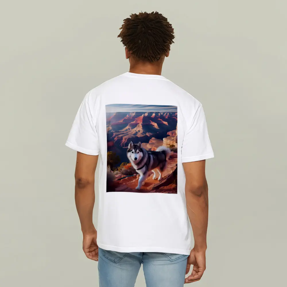 Siberian Husky Grand Canyon Desert Landscape – T-Shirts