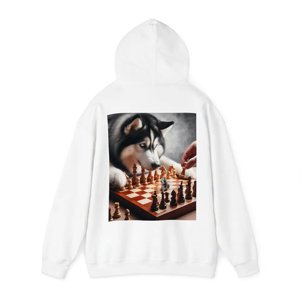 Siberian Husky Playing Chess Board Game – Hoodies