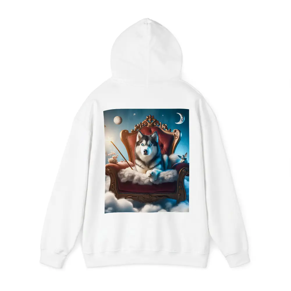 Siberian Husky Throne Clouds Fantasy Sky – Hoodies
