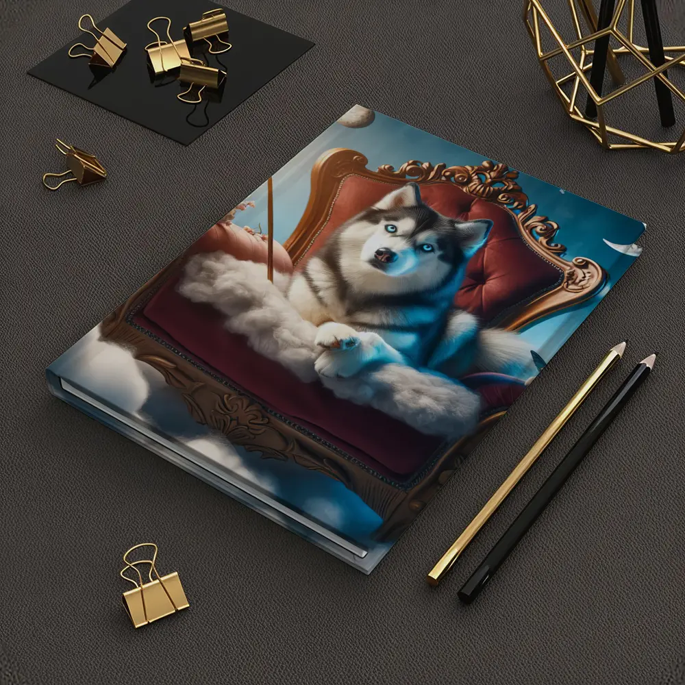 Siberian Husky Throne Clouds Fantasy Sky – Notebooks