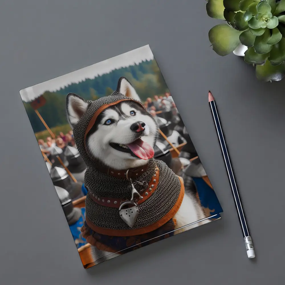 Siberian Husky Knight Chainmail Medieval Army – Notebooks