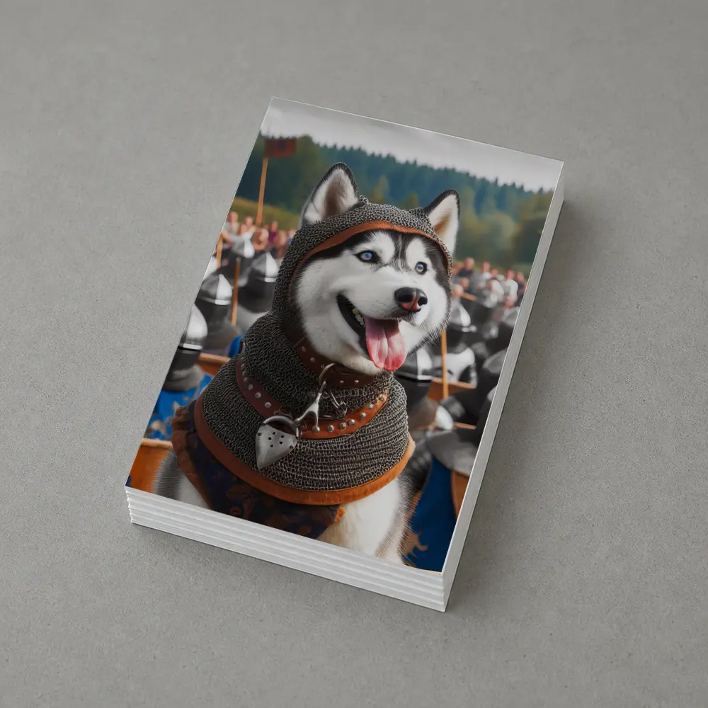 Siberian Husky Knight Chainmail Medieval Army – Postcards