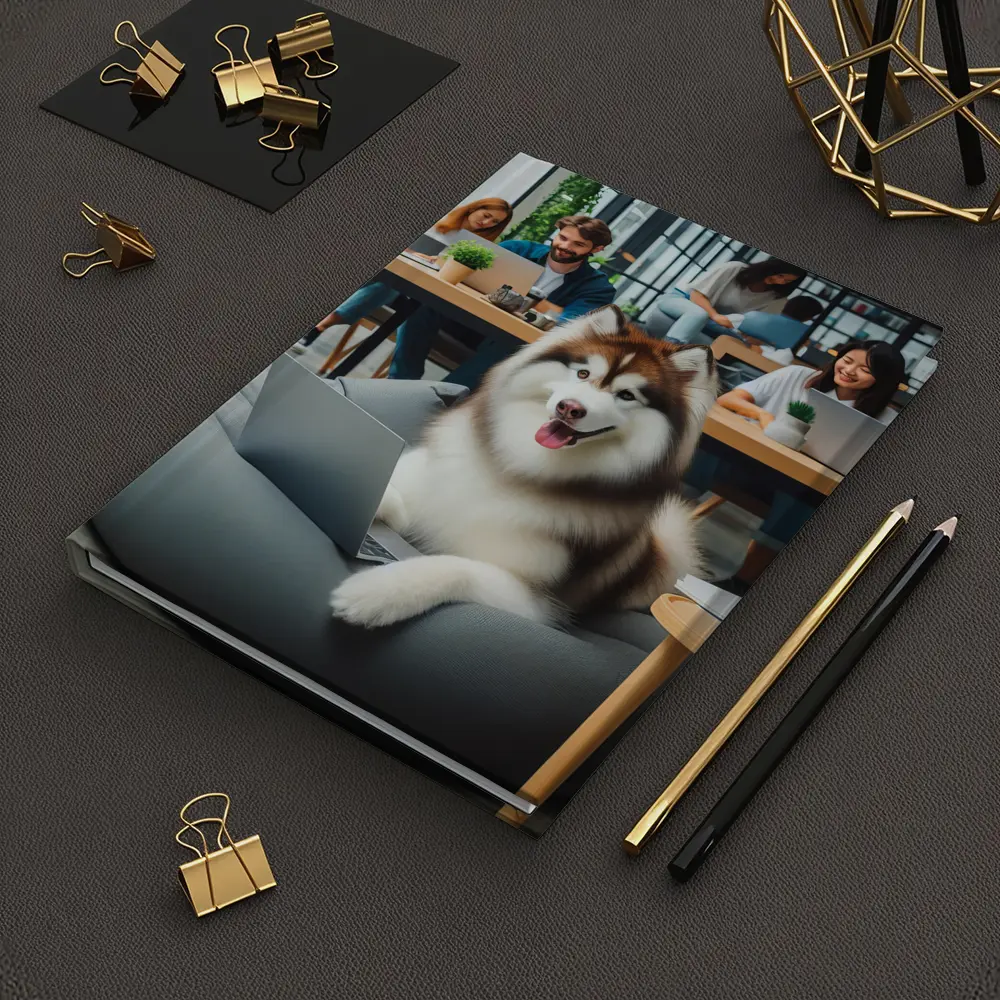 Alaskan Malamute Working Laptop Coworking Office – Notebooks