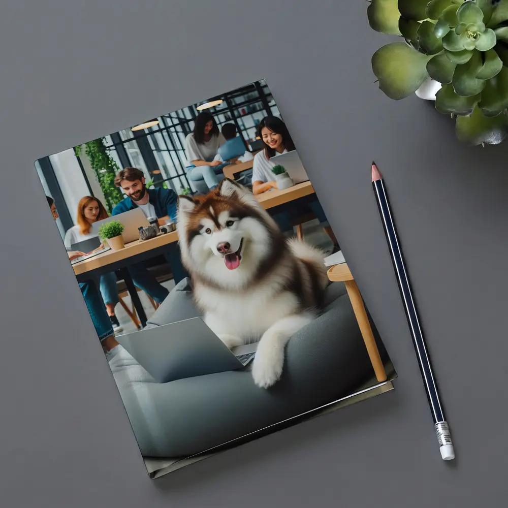 Alaskan Malamute Working Laptop Coworking Office – Notebooks