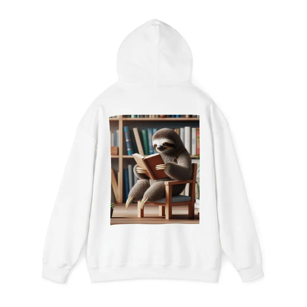 Sloth Reading Book Library Bookshelf – Hoodies