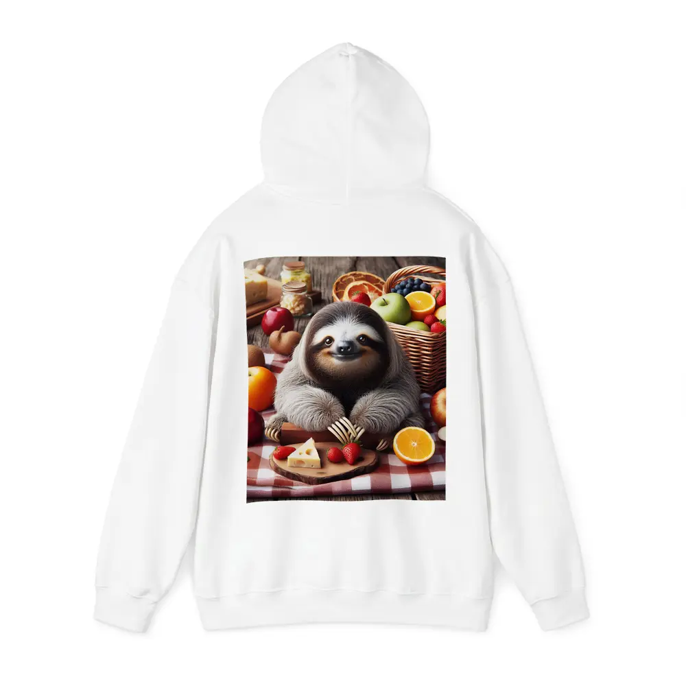 Cute Sloth Picnic Fruits Cheese Basket – Hoodies