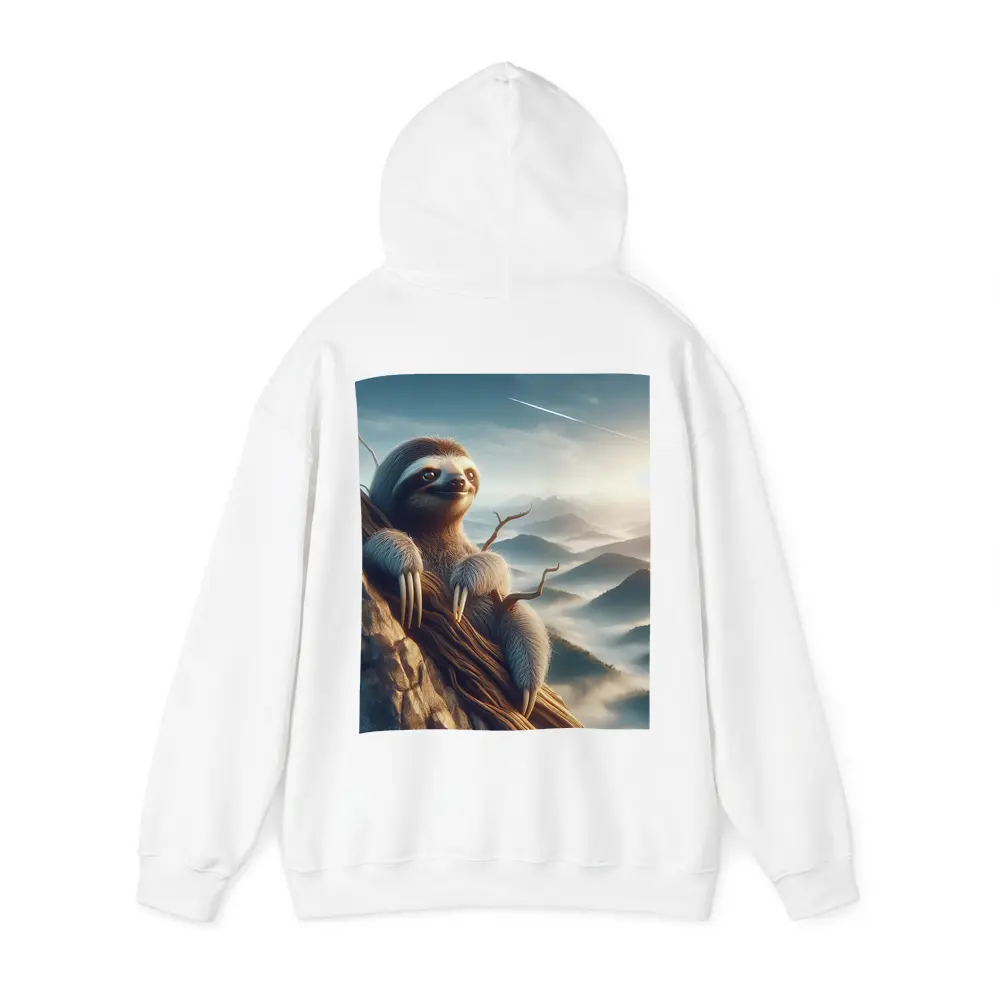 Sloth Clinging Rocky Cliff Mountain Mist – Hoodies