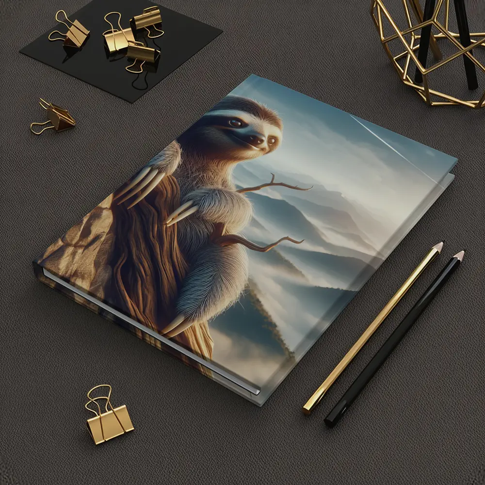 Sloth Clinging Rocky Cliff Mountain Mist – Notebooks