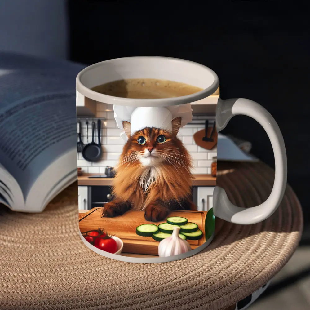 Somali Cat Chef Hat Kitchen Cooking – Mugs