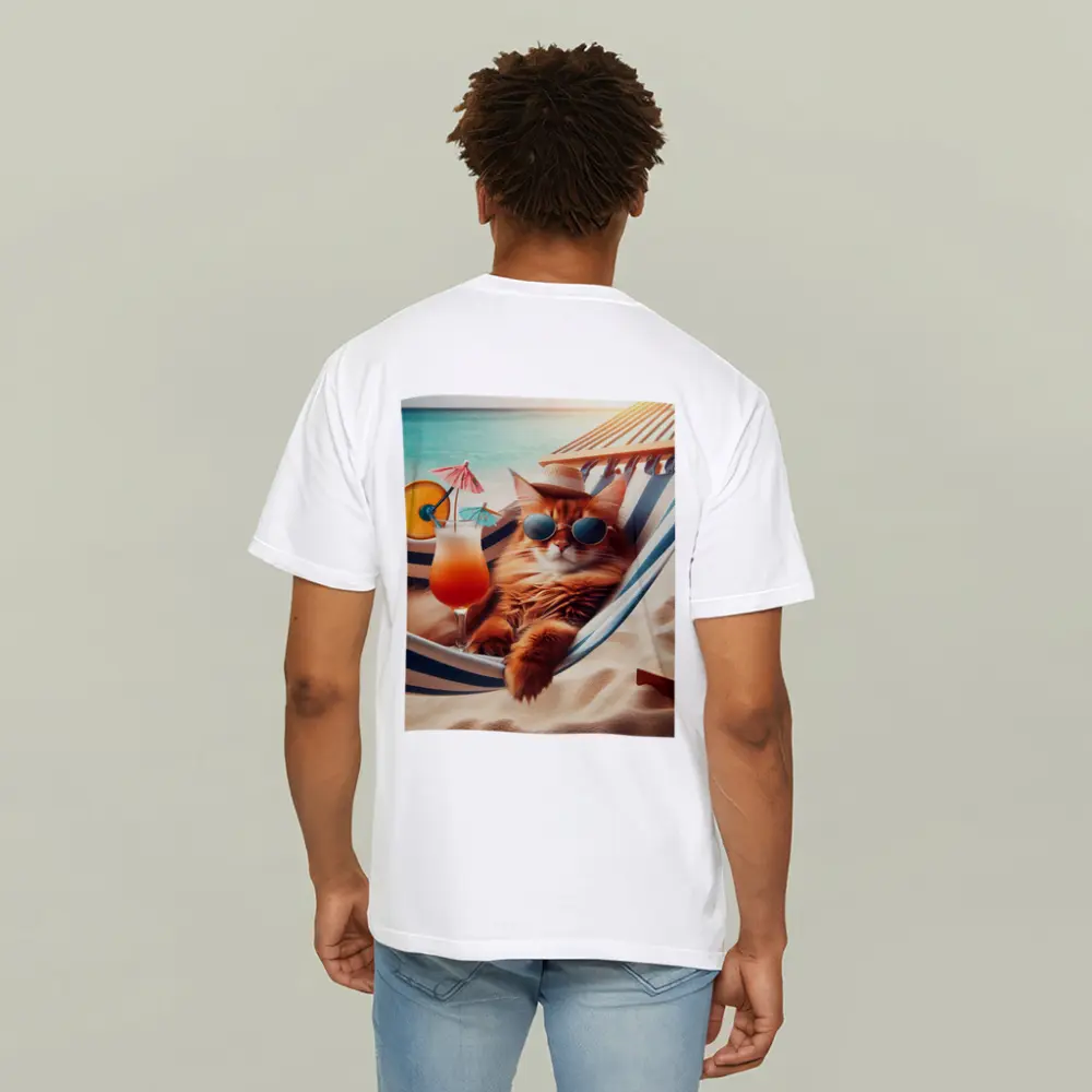 Somali Cat Relaxing Beach Hammock Summer – T-Shirts