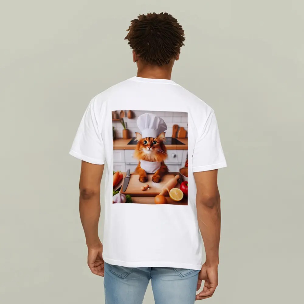 Somali Cat Chef Cooking in Kitchen – T-Shirts