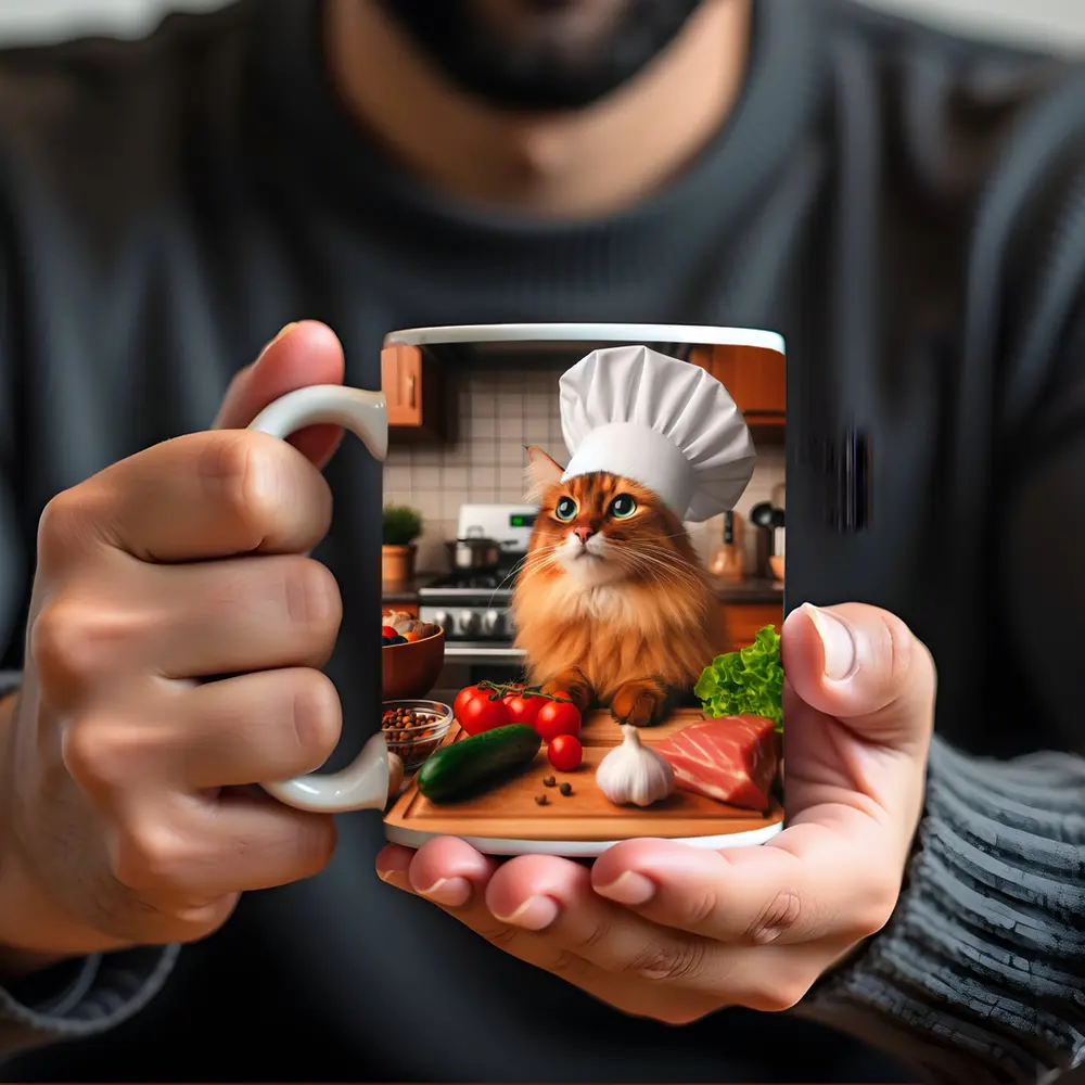 Somali Cat Chef Hat Kitchen Cooking – Mugs
