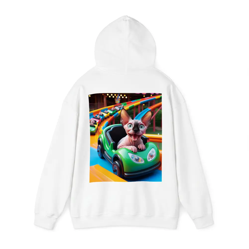 Sphynx Cat Riding Roller Coaster Amusement Park – Hoodies