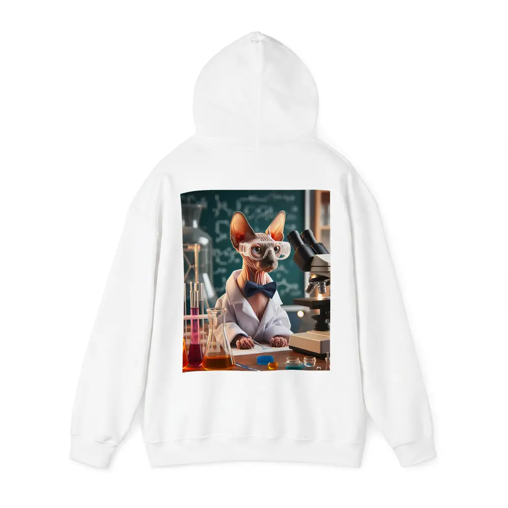 Sphynx Cat Scientist Laboratory Funny Portrait – Hoodies