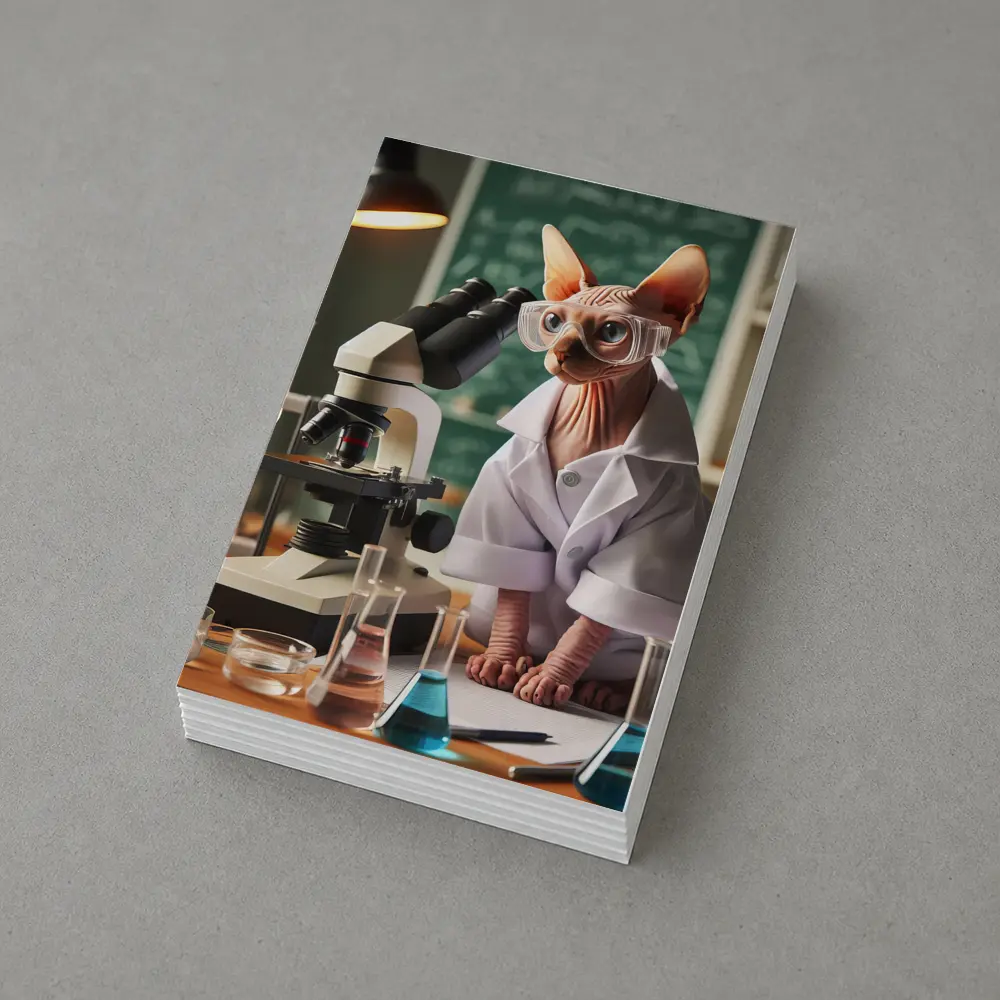Sphynx Cat Scientist In Laboratory Setting – Postcards
