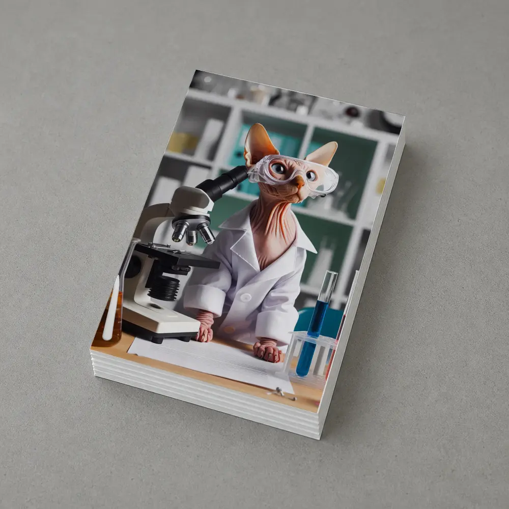Sphynx Cat Scientist Laboratory Microscope Art – Postcards