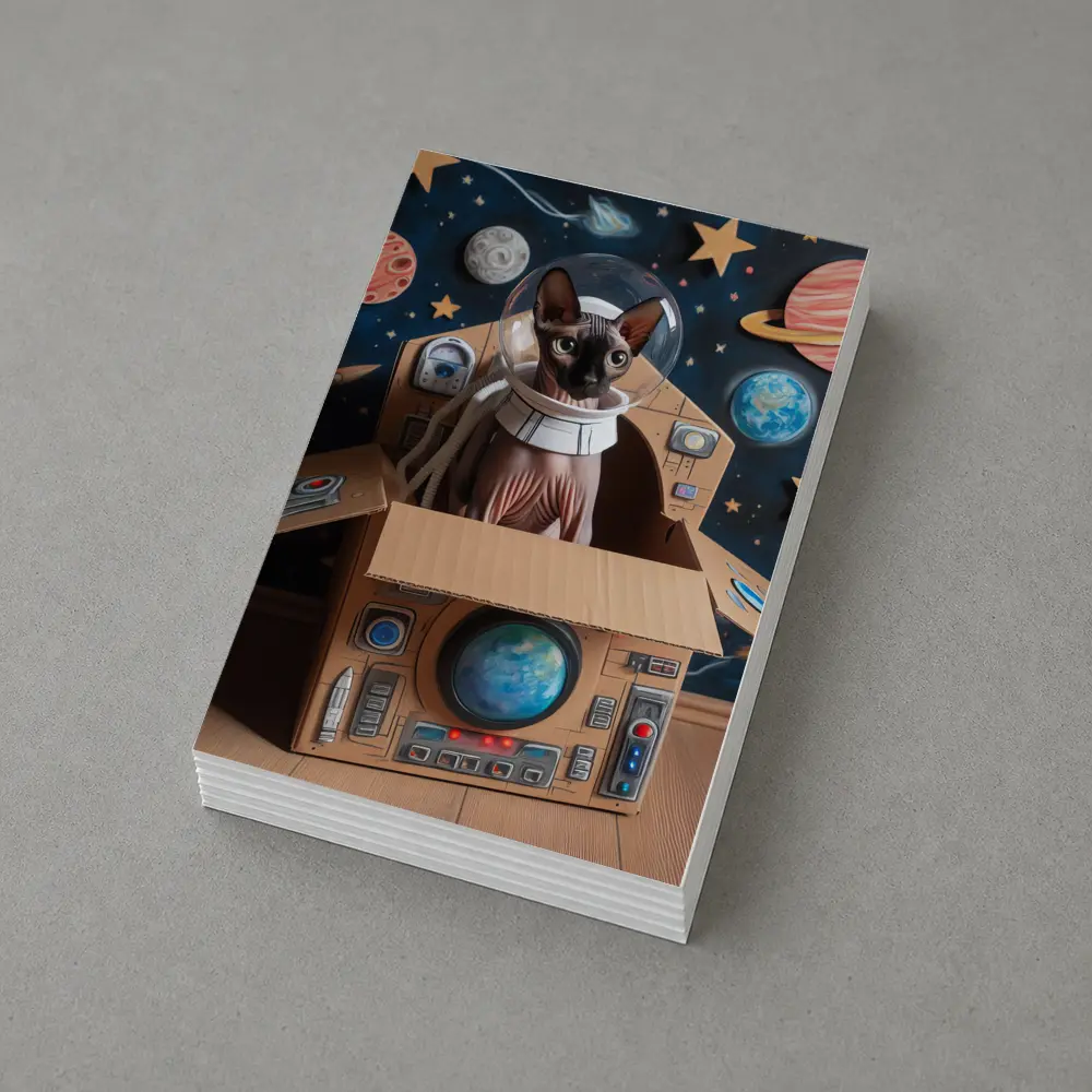 Sphynx Cat Astronaut Cardboard Spaceship Space – Postcards