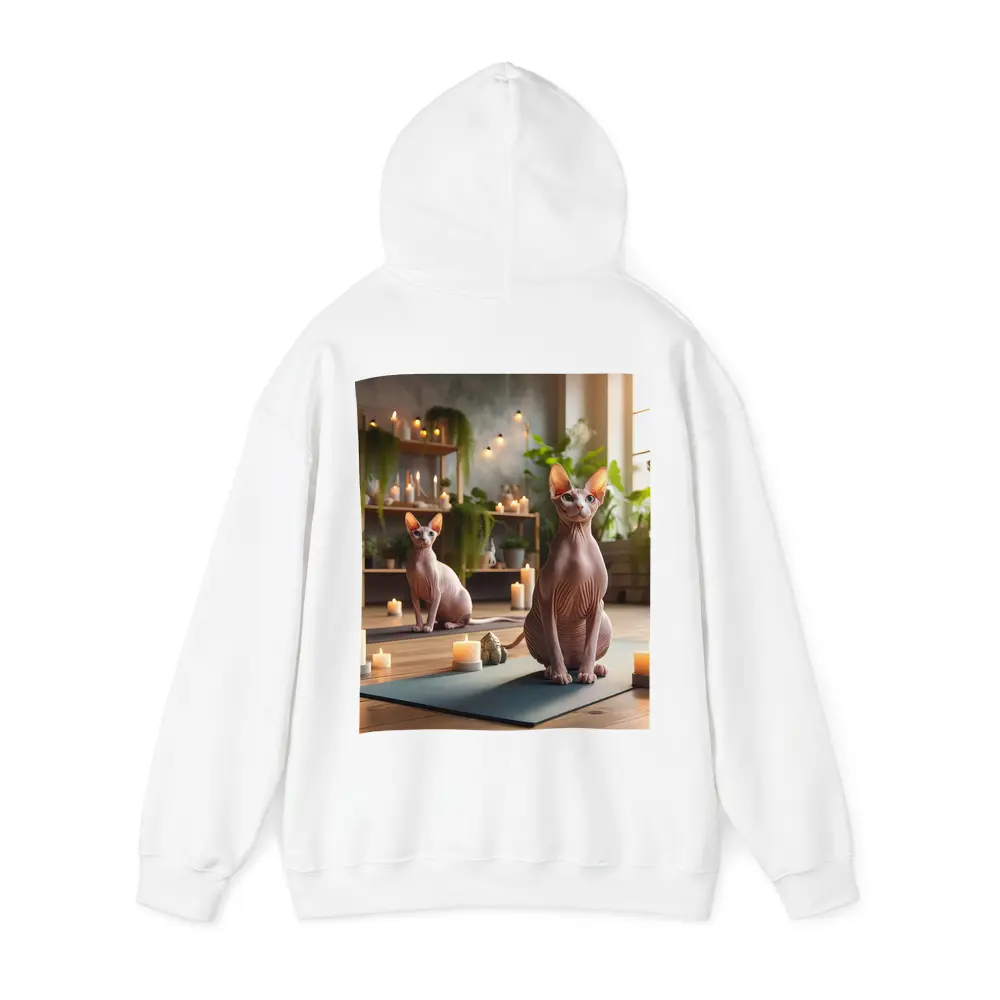 Sphynx Cats Relaxing in Cozy Yoga Studio – Hoodies