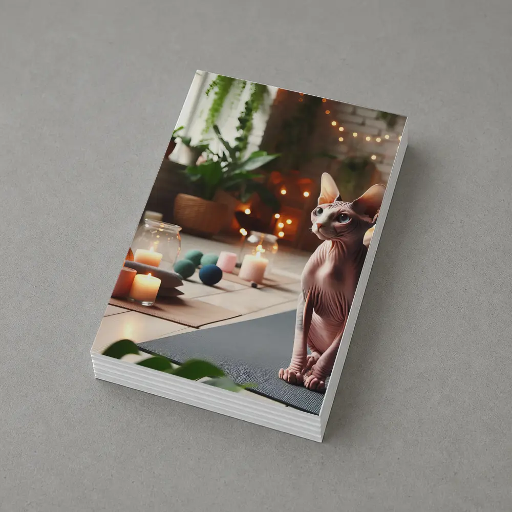 Sphynx Cat Sitting on Yoga Mat – Postcards