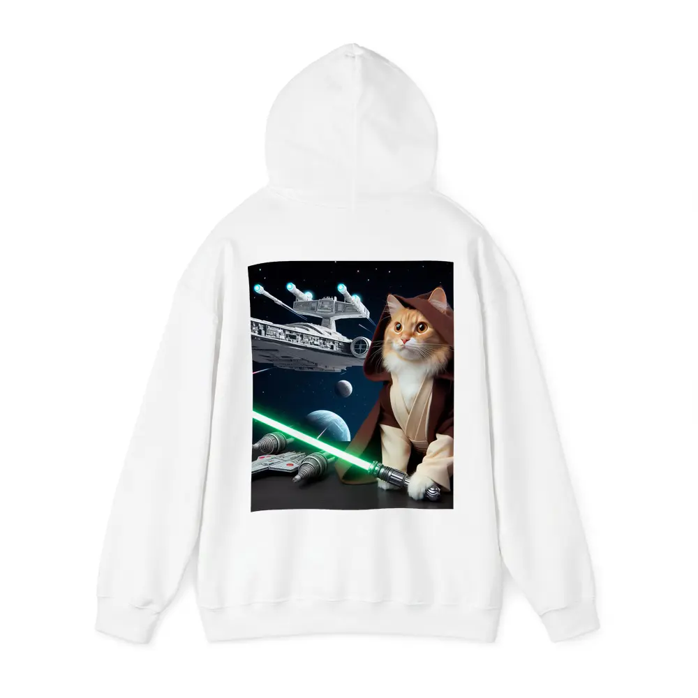 Orange Cat Jedi Lightsaber Space Battle – Hoodies