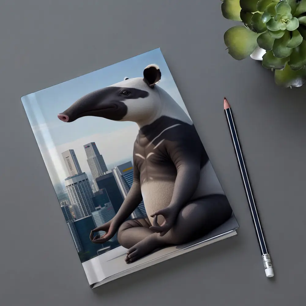Anteater Meditating Above City Skyline – Notebooks