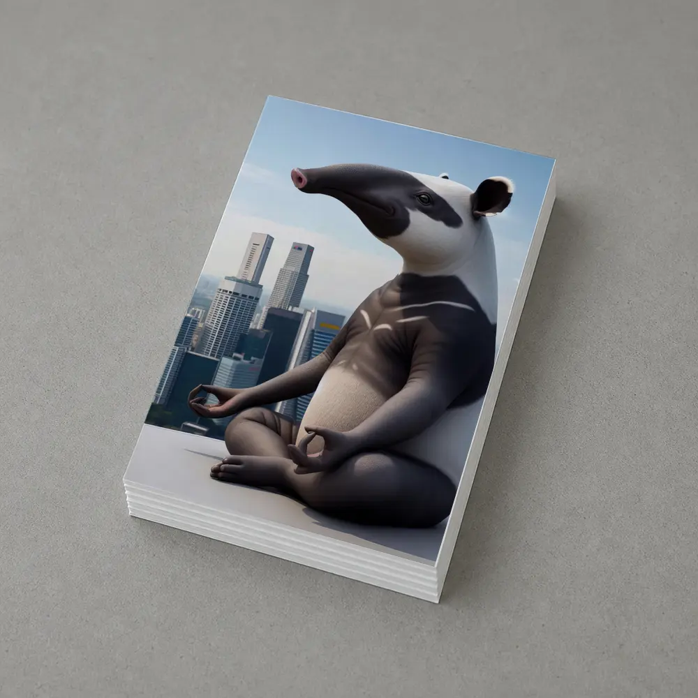 Anteater Meditating Above City Skyline – Postcards