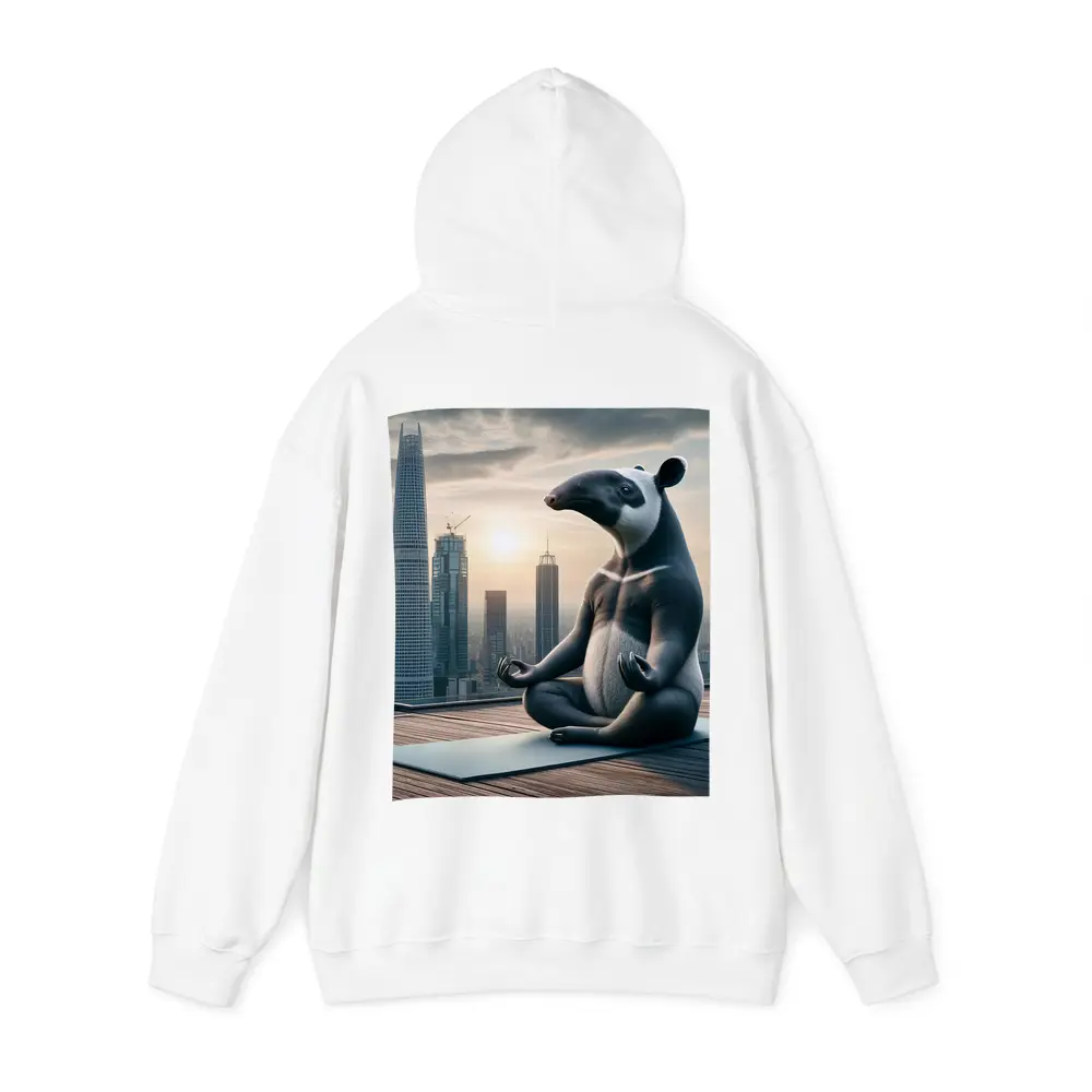 Tapir Meditating Yoga City Skyline – Hoodies