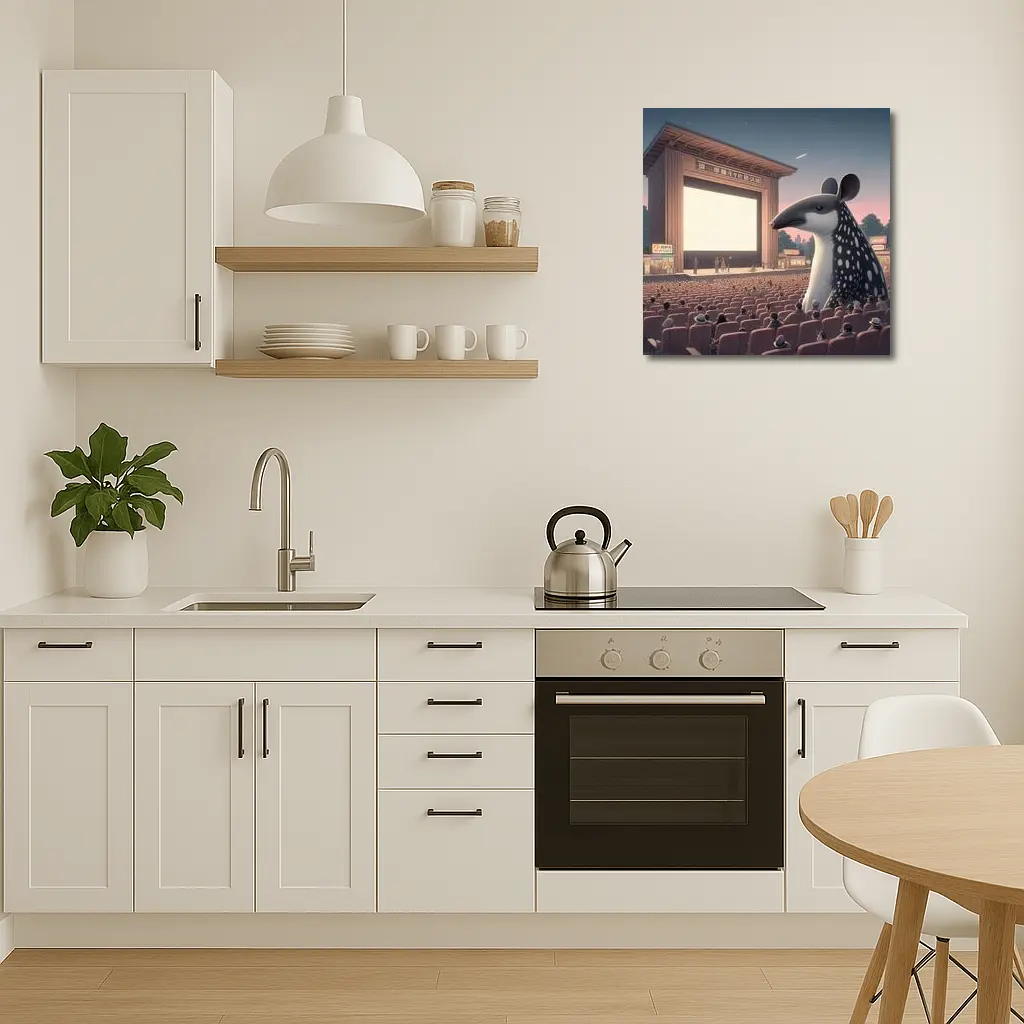Giant Tapir Watching Outdoor Cinema Night – Wall Art