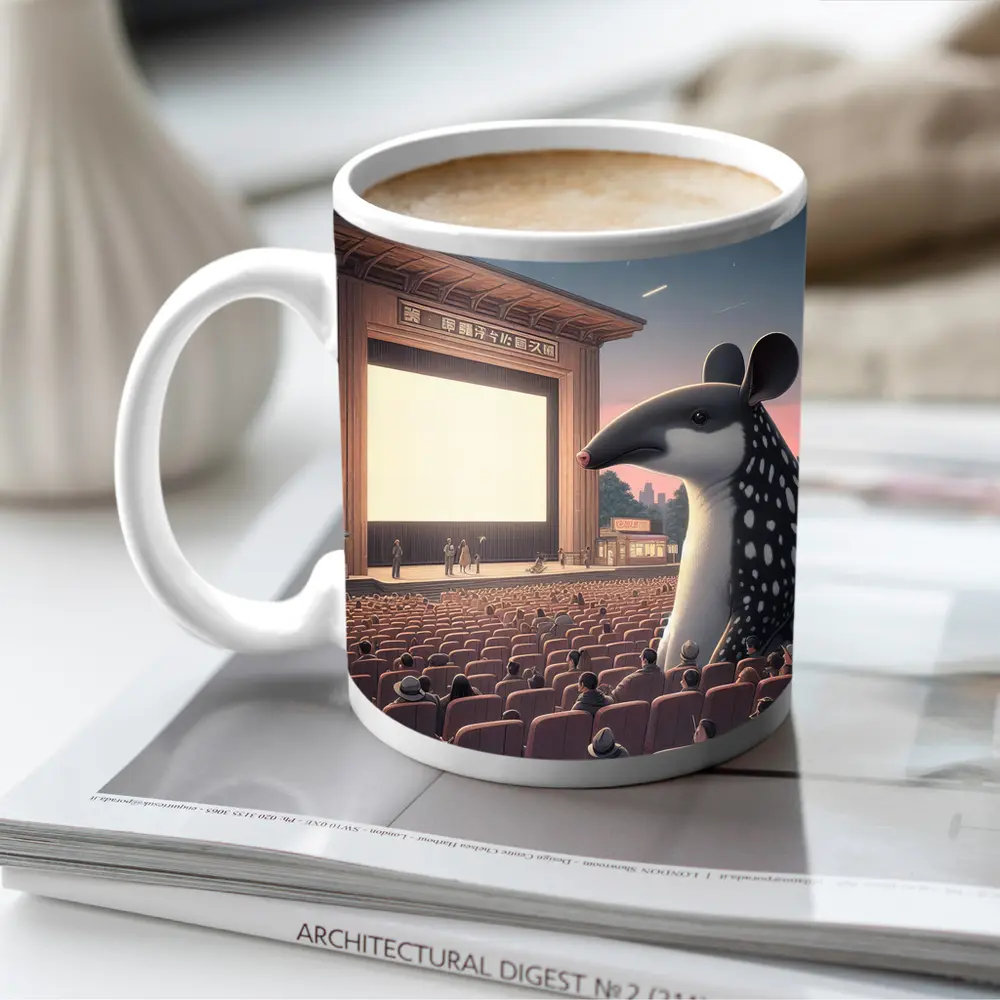 Giant Tapir Watching Outdoor Cinema Night – Mugs